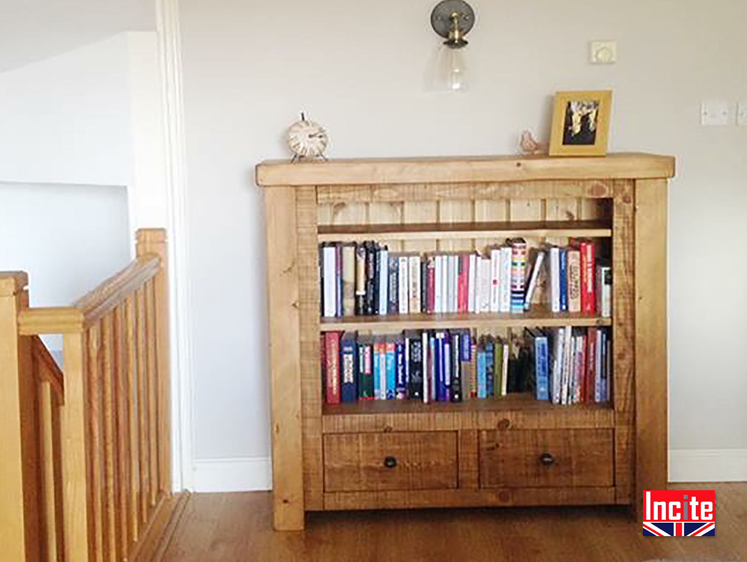 Rustic deals pine bookcase